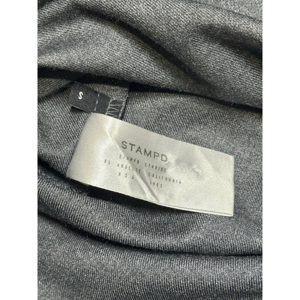 Stampd Berlin Button Up Shirt S Grey Oversized Side Zipper Pockets Minimalistic - Picture 4 of 6